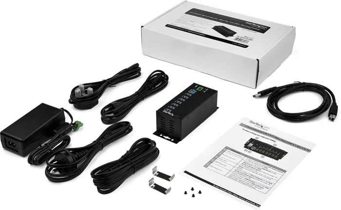 StarTech Industrial Railmount USB-Hub, 7x USB-A 3.0, USB-B 3.0 [Buchse]