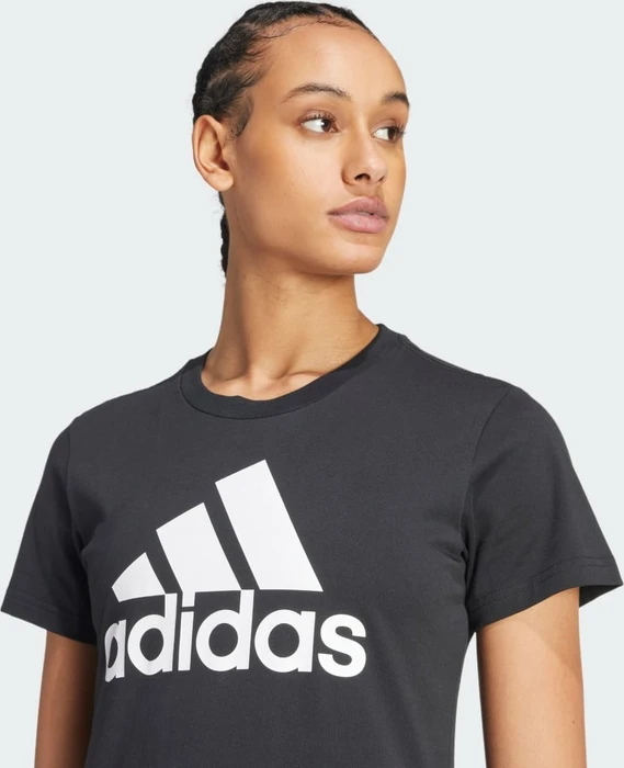 adidas Loungewear Essentials Logo T-Shirt kurzarm schwarz/weiß (Damen)