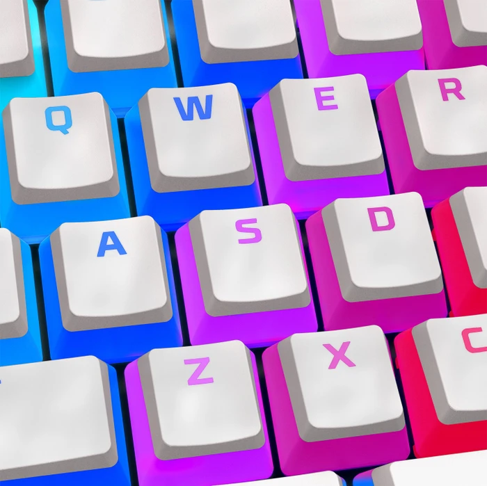 HP HyperX Pudding Keycaps, Kunststoff (PBT) Double-Shot, weiß, 104 Tasten, ANSI-US