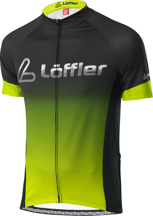 Löffler Bike FZ Messenger Mid Trikot kurzarm black/light green (Herren)