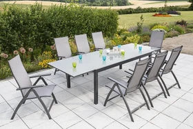 Merxx Trivero Gartenmöbel-Set diamantbraun/graphit, 9-tlg.