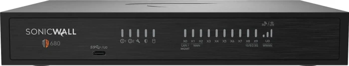 Dell SonicWALL TZ680 Desktop Firewall, 8x RJ-45, 2x SFP+, Appliance