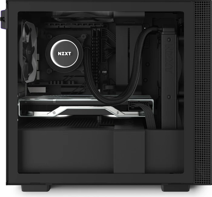 NZXT H210i, schwarz, Glasfenster, Mini-ITX