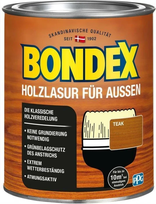Bondex Holzlasur außen teak, 750ml