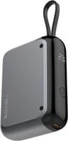 Nevox Powerbank mit integriertem USB-C Kabel 10000mAh 30W grau/schwarz