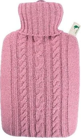 Hugo Frosch Klassik Strickbezug Wärmflasche pastell-rosa