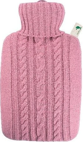 Hugo Frosch Klassik Strickbezug Wärmflasche pastell-rosa
