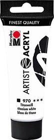 Marabu Artist Acryl Acrylfarbe, titanweiß, 22ml