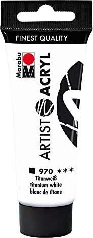 Marabu Artist Acryl Acrylfarbe, titanweiß, 22ml