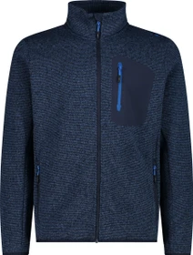 CMP Jacquard Knit-Tech Fleece Jacke b. blue/zaffiro (Herren)