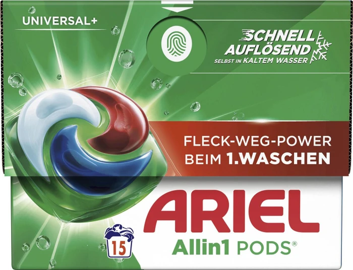Ariel Universal+ Allin1 Pods Waschmittel, 15 Stück