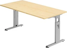 Hammerbacher Ergonomic O-Serie OS16/3 Schreibtisch 160x80cm Ahorn/silber