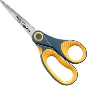 Westcott Titanium Non-Stick Universalschere, Rechtshänder, 250mm, gelb/grau