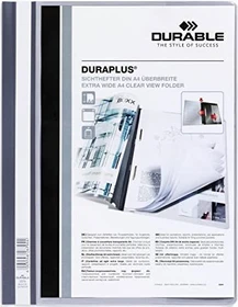 Durable Duraplus Schnellhefter, A4, grau/transparent, 25er-Pack