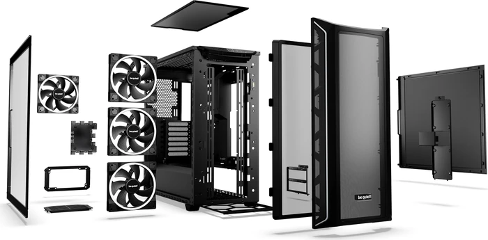 be quiet! Shadow Base 800 FX Black, Glasfenster, schallgedämmt