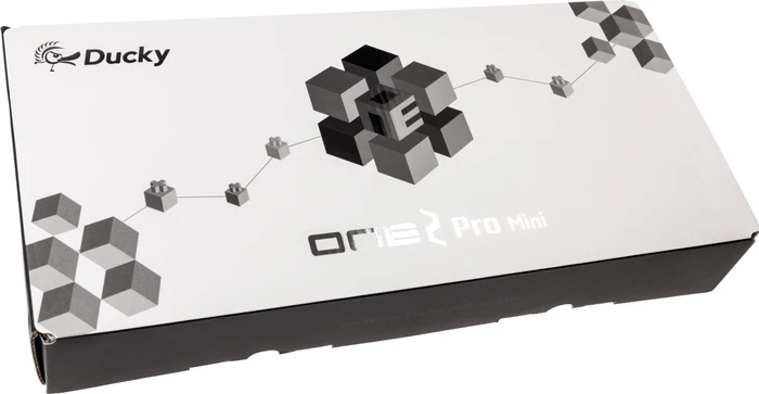 Ducky One 2 Pro Mini, PBT, weiß, LEDs RGB, MX RGB BLUE, USB, DE