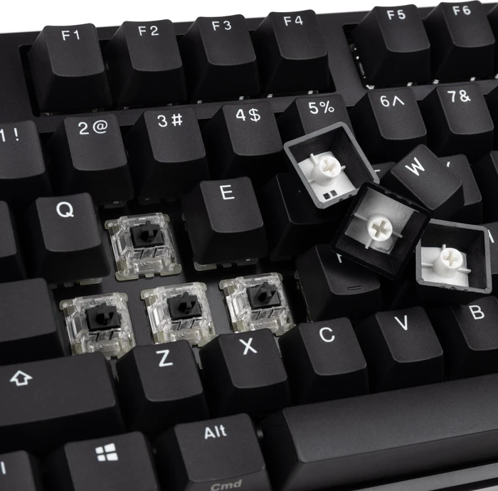 Ducky Origin Phantom Black, Retro schwarz, MX BLACK, USB, US
