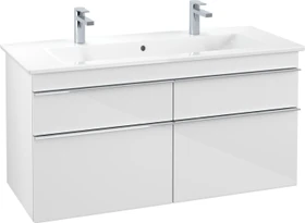 Villeroy & Boch Venticello Waschbeckenunterschrank für Becken mittig 4 Auszüge 1153x590x477mm glossy white/chrome