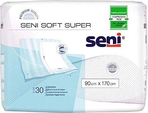 Seni Soft Super Bettschutzeinlage, 90x170cm, 30 Stück