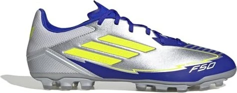 adidas F50 Club Messi AG silver metallic/solar yellow/lucid blue