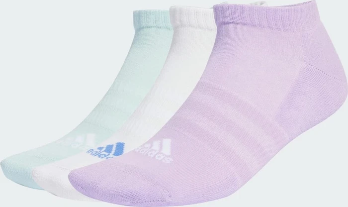 adidas Cushioned Low Cut Socken powder plum/white/halo mint, 3 Paare