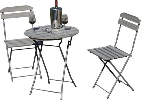 Garden Pleasure Lugo Balkon-Set grau, 3-tlg.