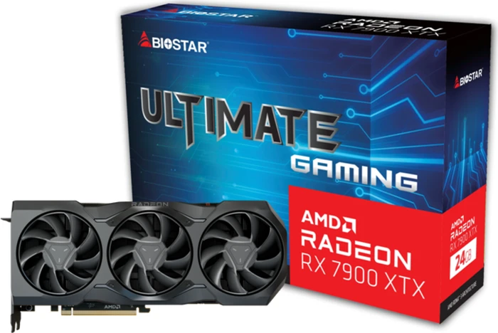 Biostar Radeon RX 7900 XTX, 24GB GDDR6, HDMI, USB-C, 2x DP