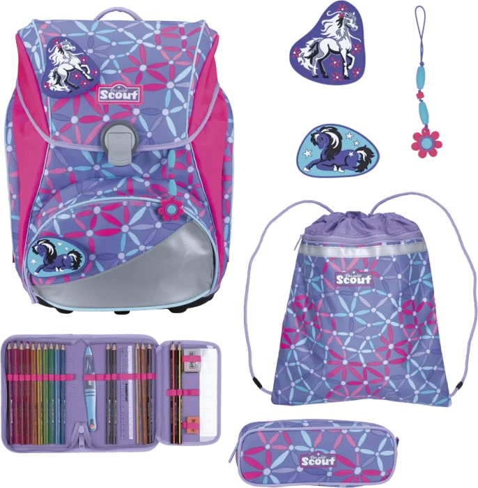 Scout Alpha DIN Pony Love Schultaschen-Set, 4-tlg.