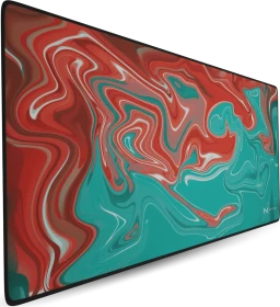 Nyfter Nyfpad XXL Liquid Premium Gaming Mousepad, 900x500mm, Design grün/rot