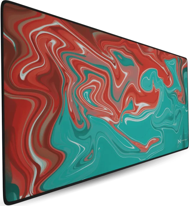 Nyfter Nyfpad XXL Liquid Premium Gaming Mousepad, 900x500mm, Design grün/rot