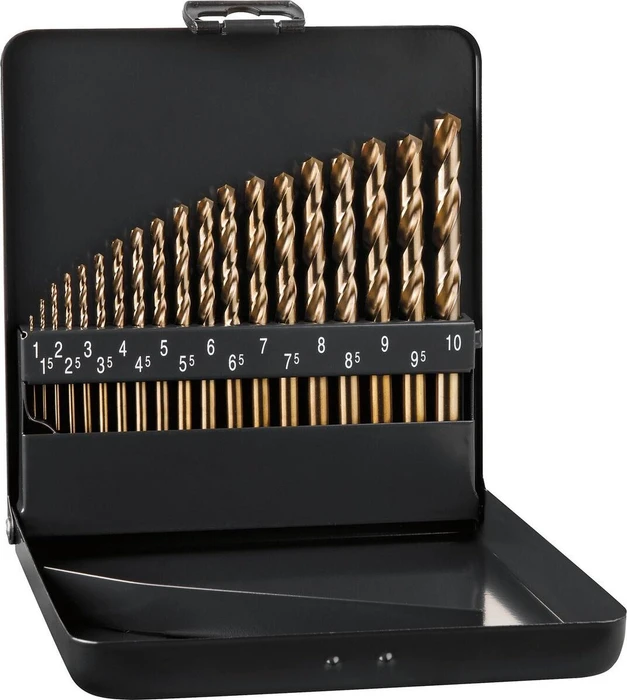 Alpen HSS Co5 Cobalt Grip KM19 Metallspiralbohrer-Sortiment inkl. Werkzeugbox, 19-tlg.