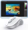 Baseus F02 Ergonomic Dual-Mode Wireless Mouse, weiß/grau, USB/Bluetooth Vorschaubild