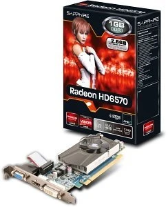 Sapphire Radeon HD 6570 HyperMemory, 1GB DDR3, VGA, DVI, HDMI, lite retail