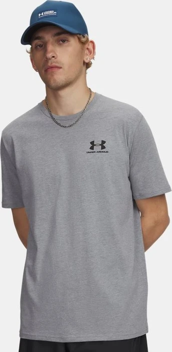 Under Armour Sportstyle Left Chest Funktionsshirt kurzarm grau (Herren)