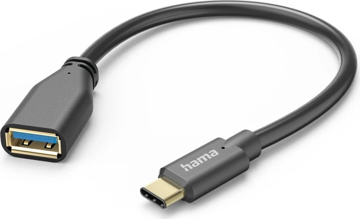 Hama USB-Adapterkabel OTG USB-C-Stecker - USB-A-Buchse 15cm schwarz