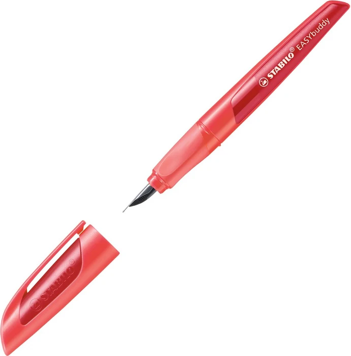 STABILO EASYbuddy korallenrot/rot, rechte Hand, mittel, Blister