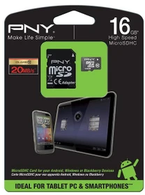 PNY Android R20 16GB Kit, Class 10 (SDU16G10AND-EF)