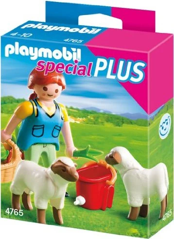 playmobil Special Bäuerin bei Schäfchen-Fütterung