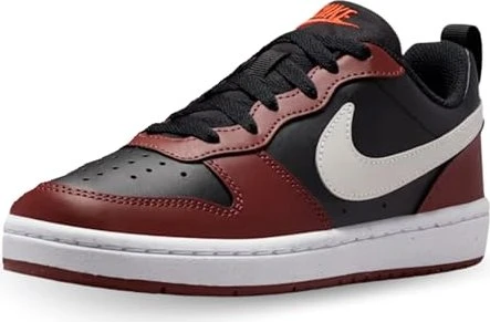 Nike Court Borough Low Recraft black/light bone/red sepia/team orange (Junior)