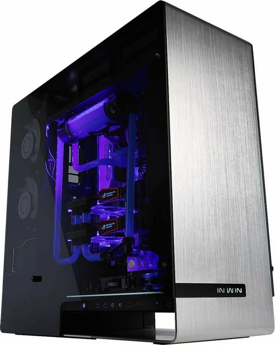 In Win 909 silber, Glasfenster