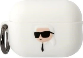 Karl Lagerfeld NFT Karl Head 3D Silicone Case für Apple AirPods Pro 2 weiß
