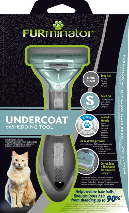 FURminator deShedding Tool für kleine Katzen mit langem Fell, Version 2