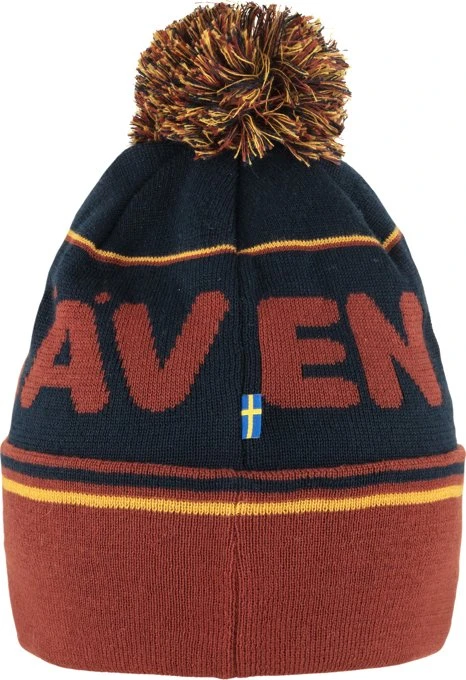 Fjällräven Pom Mütze autumn leaf/dark navy