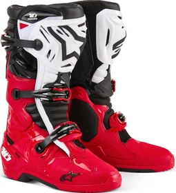 Alpinestars Tech 10 Enduro Motorradstiefel schwarz/weiß/rot