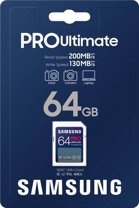 Samsung PRO Ultimate R200/W130 64GB, UHS-I U3, Class 10