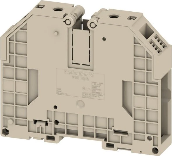 Weidmüller WDU 70/95 Durchgangs-Reihenklemme, Schraubanschluss, dunkelbeige, 95 mm², 232 A, 1000 V, Anzahl Anschlüsse: 2