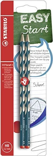 STABILO EASYgraph S Bleistift HB graphit, petrol, Rechtshänder, 2er-Pack