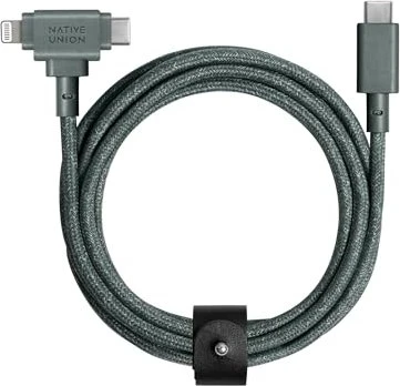 Native Union Belt Cable Duo Slate Green