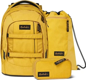 Satch Pack Retro Honey Set Schulrucksack-Set, 4-tlg.