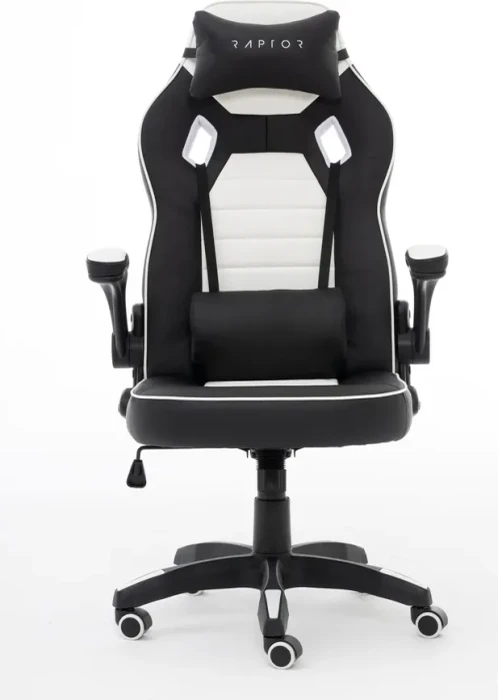 Raptor Gaming GS-50 Gamingstuhl, schwarz/weiß